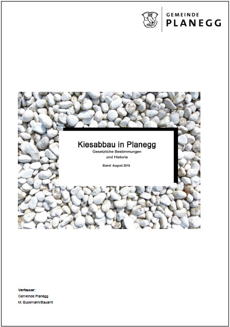 Titelbild der Broschüre Kiesabbau